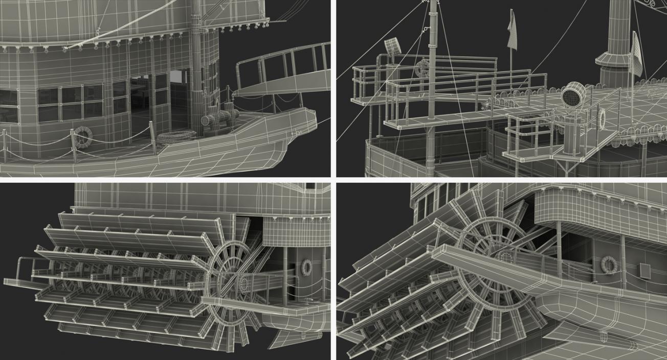 Wheeled Steamboat 3D