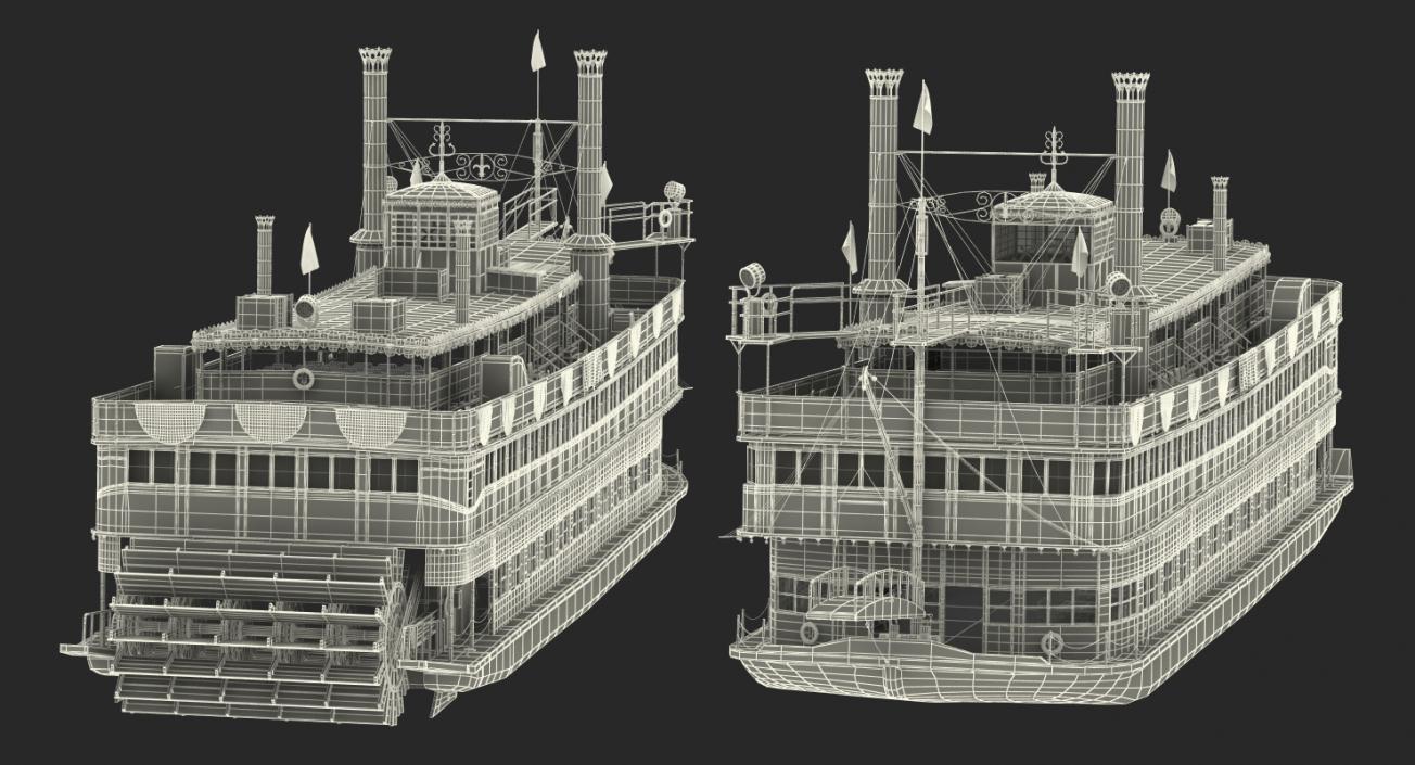 Wheeled Steamboat 3D