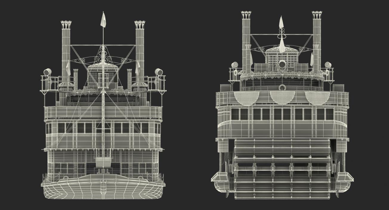 Wheeled Steamboat 3D