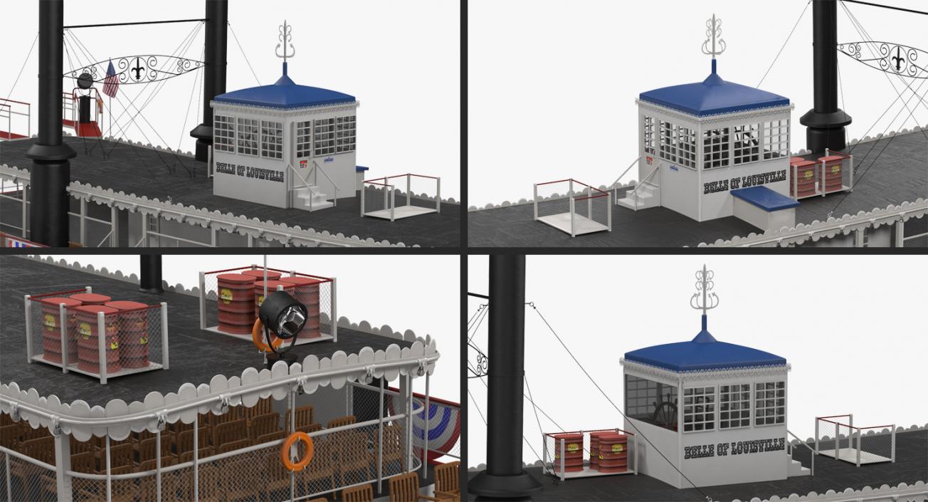 Wheeled Steamboat 3D