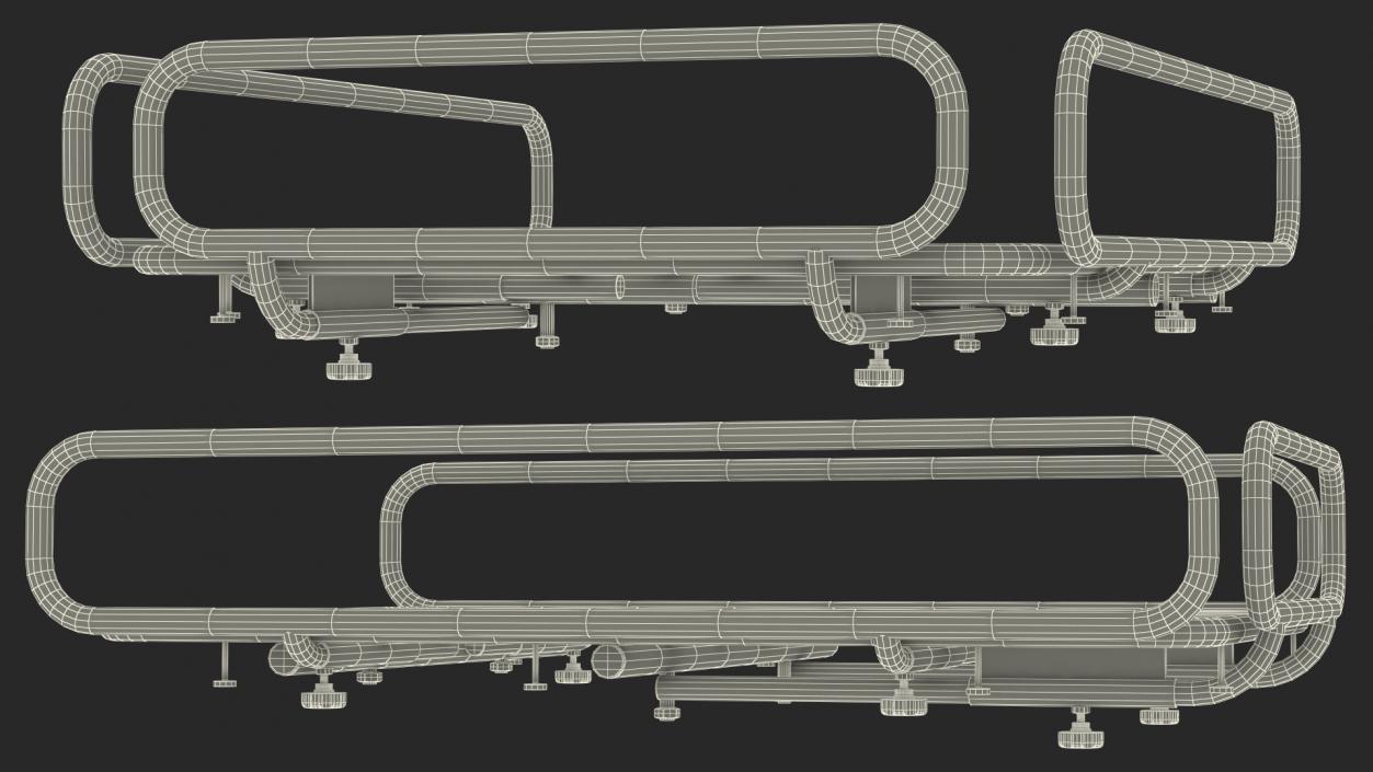 3D model Flatbed Wheelbarrow Pipe Frame