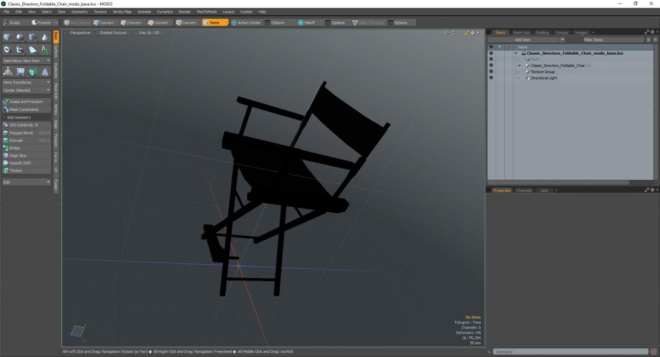 Classic Directors Foldable Chair 3D