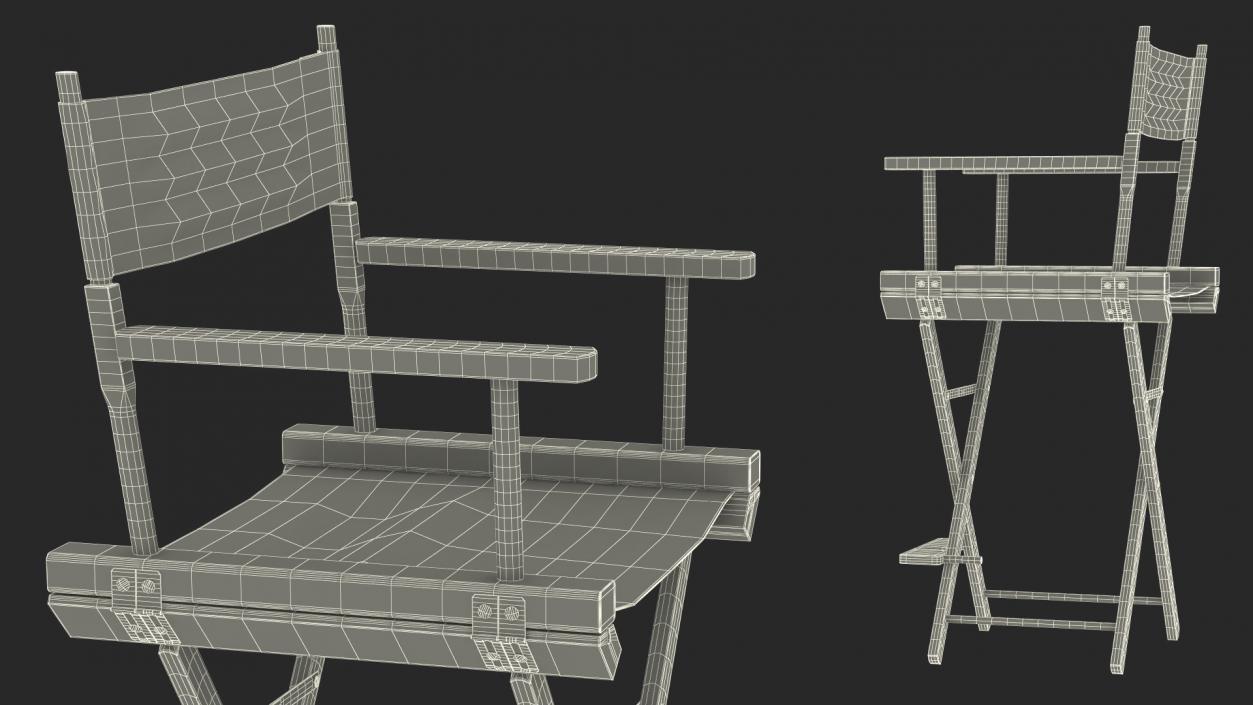 Classic Directors Foldable Chair 3D