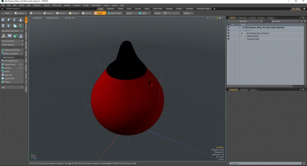 3D All Purpose Buoy A4 Red model