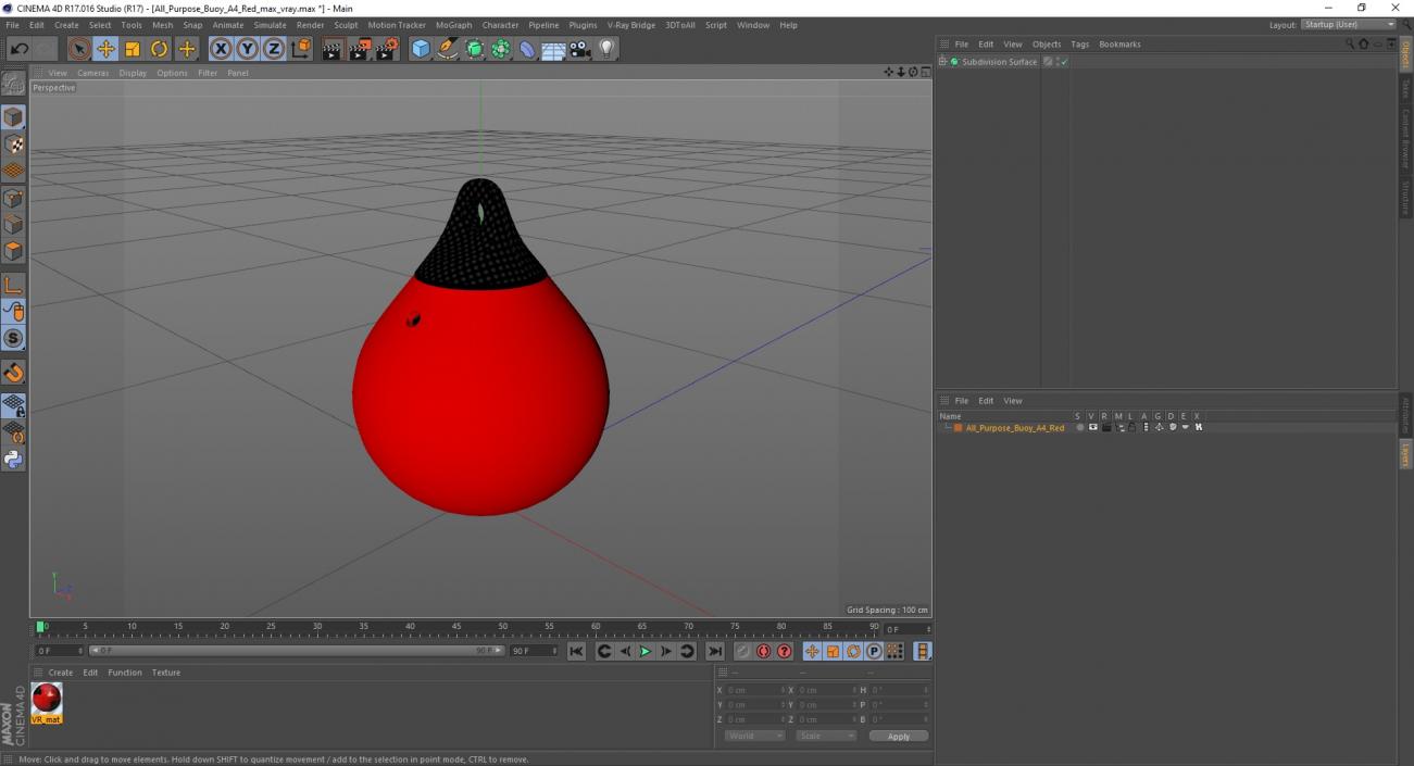 3D All Purpose Buoy A4 Red model