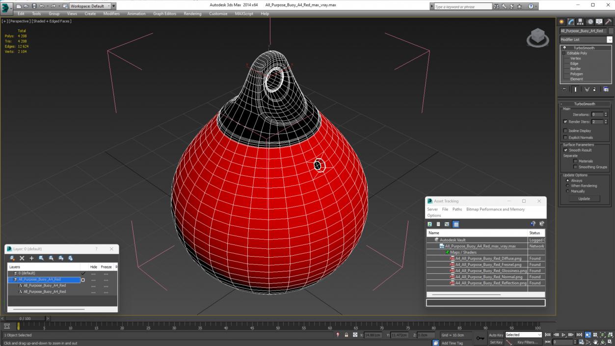 3D All Purpose Buoy A4 Red model