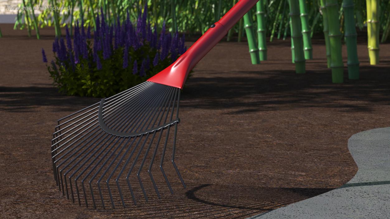 3D model Chinese Grandpa with Rake