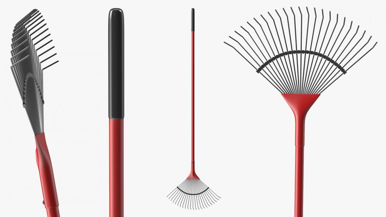 3D model Chinese Grandpa with Rake