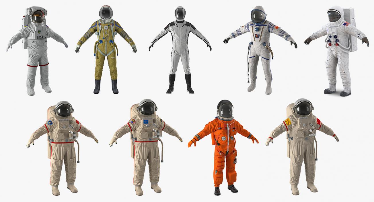 Space Suits Collection 5 3D model