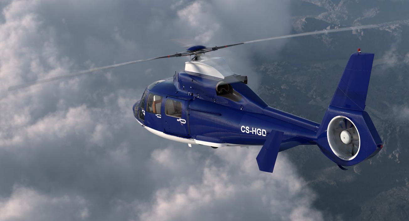 Civil Helicopter Eurocopter SA 365 C Dauphin 3D model