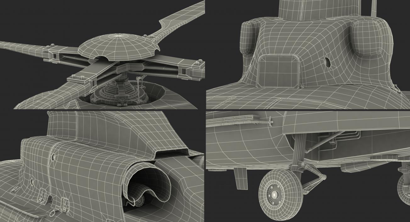 Civil Helicopter Eurocopter SA 365 C Dauphin 3D model