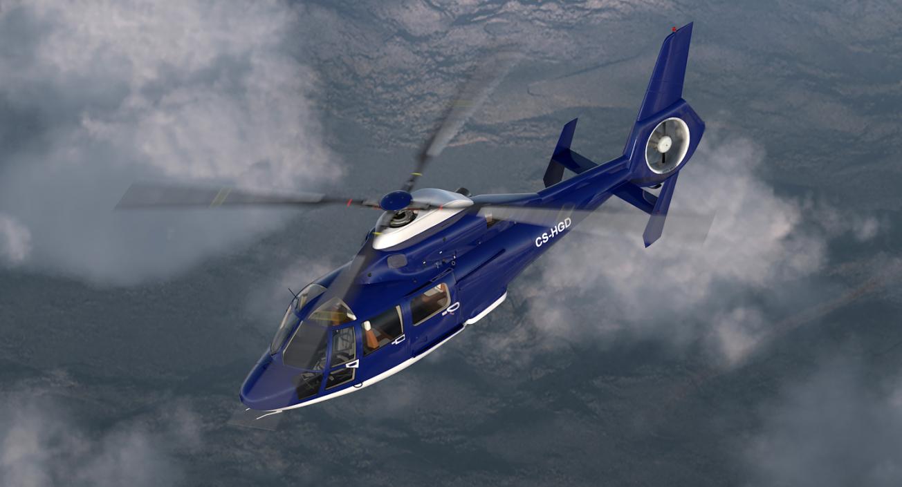 Civil Helicopter Eurocopter SA 365 C Dauphin 3D model