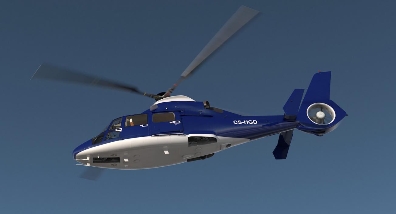 Civil Helicopter Eurocopter SA 365 C Dauphin 3D model