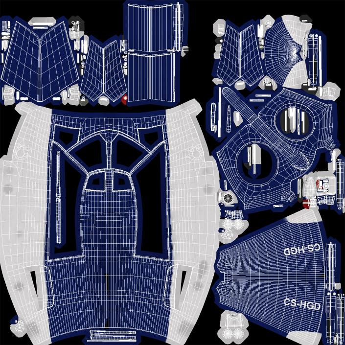 Civil Helicopter Eurocopter SA 365 C Dauphin 3D model