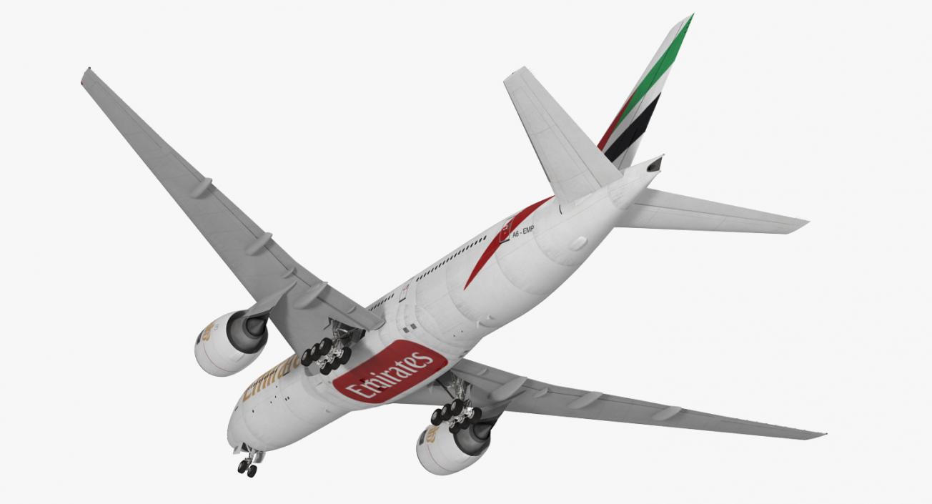 3D Boeing 777-200  Emirates Airlines model