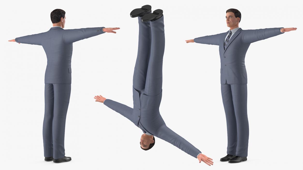 Man in Business Suit T-Pose 3D