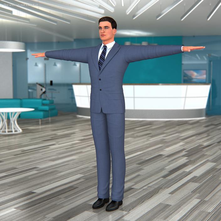 Man in Business Suit T-Pose 3D