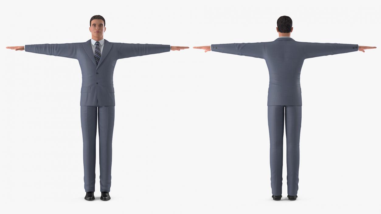 Man in Business Suit T-Pose 3D