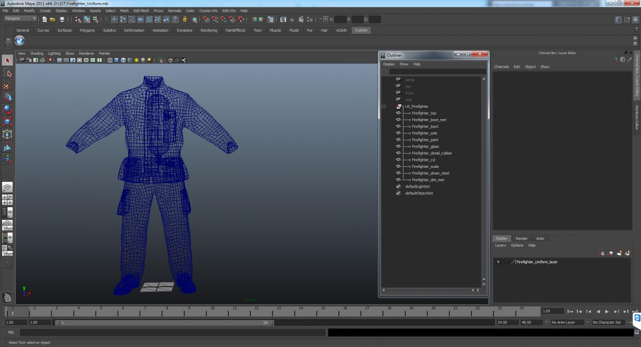 3D Firefighter Uniform 2