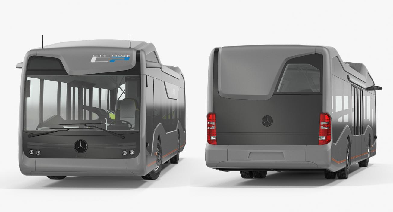 3D Mercedes Future Bus Rigged