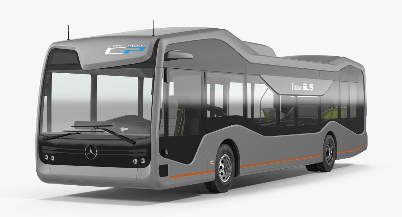 3D Mercedes Future Bus Rigged