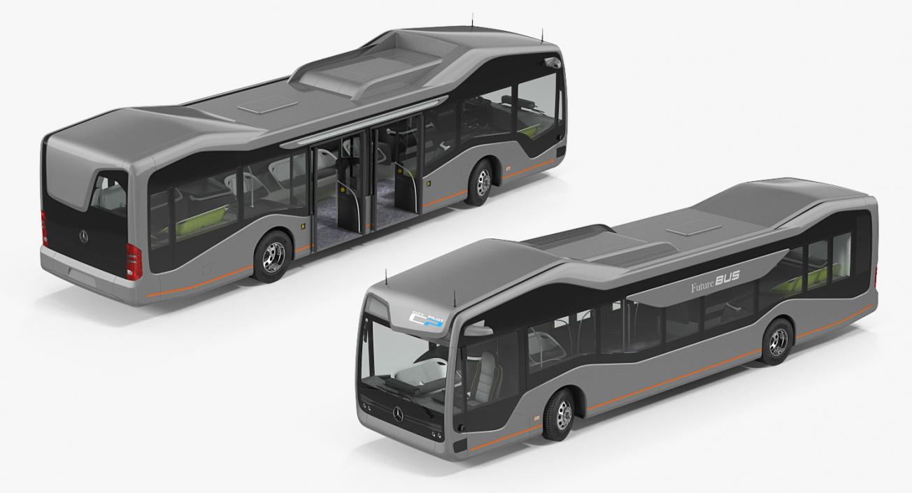 3D Mercedes Future Bus Rigged