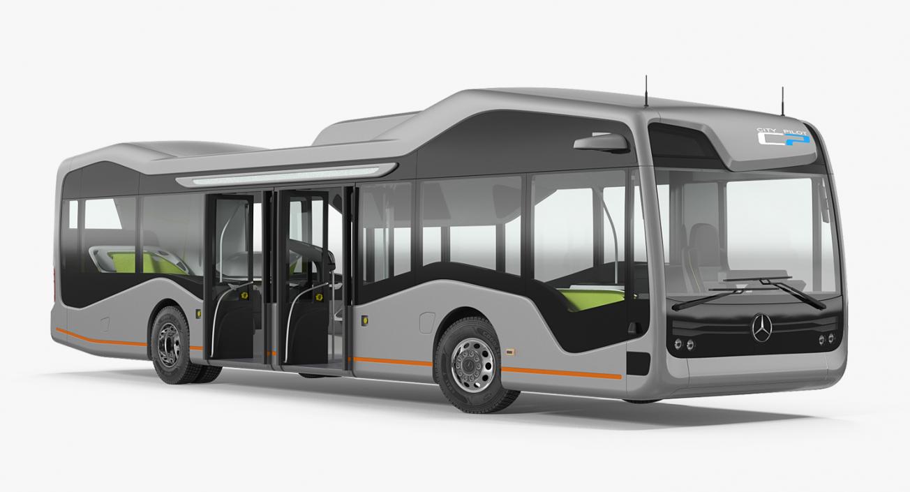 3D Mercedes Future Bus Rigged