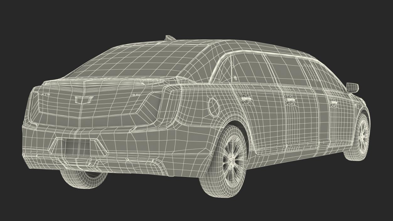 Cadillac Six Door Limousine 3D