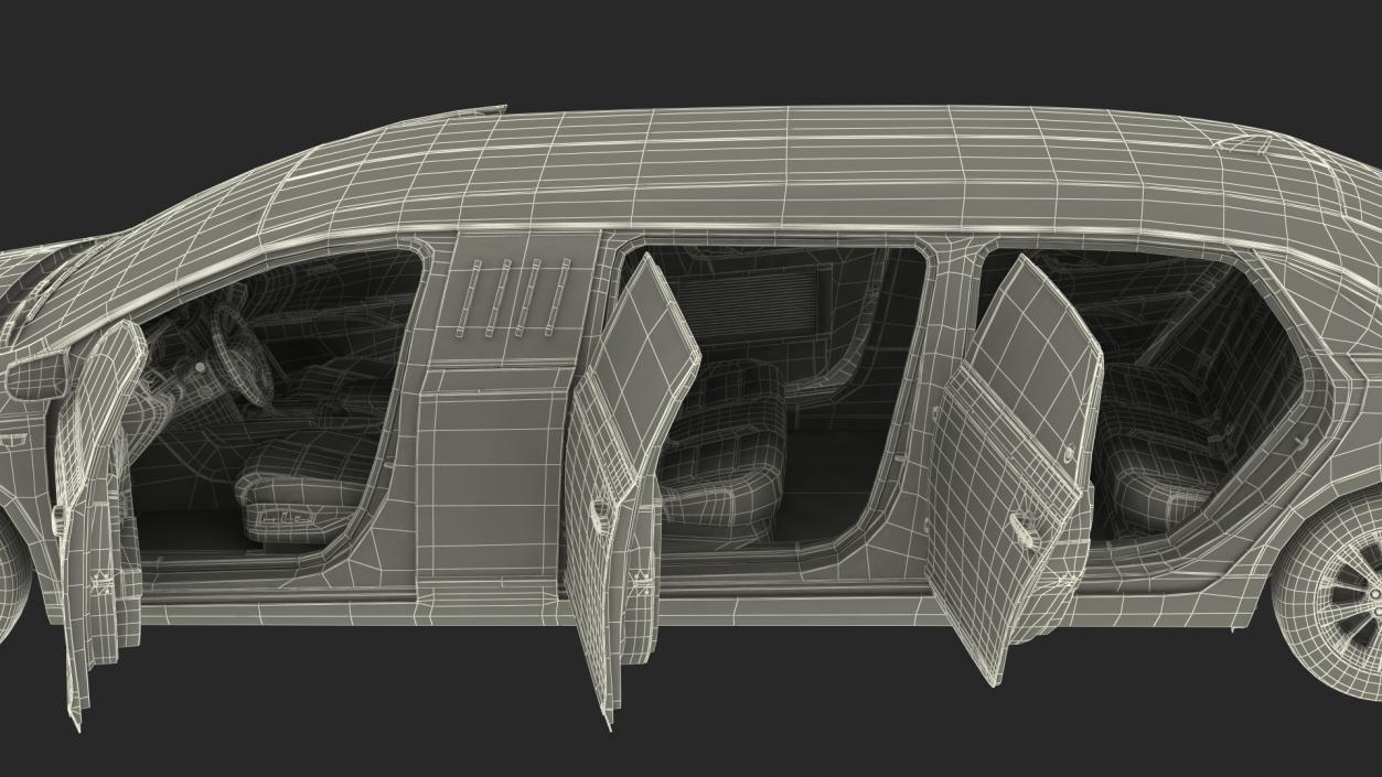 Cadillac Six Door Limousine 3D