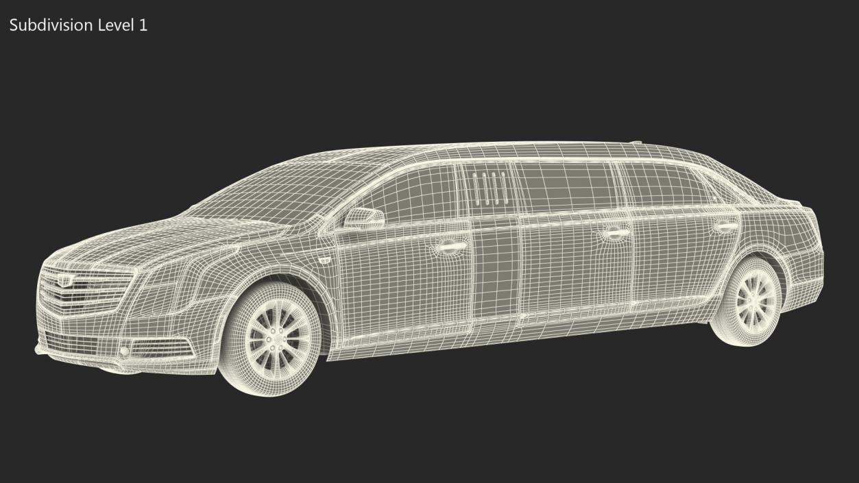 Cadillac Six Door Limousine 3D