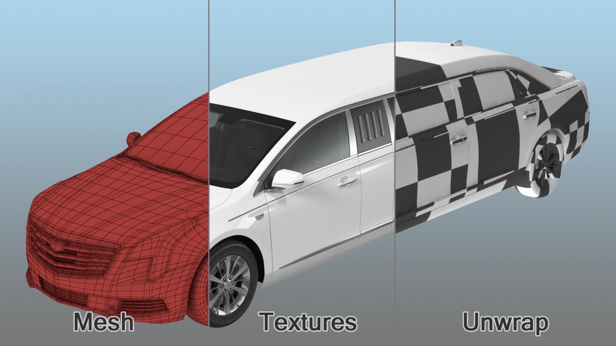 Cadillac Six Door Limousine 3D