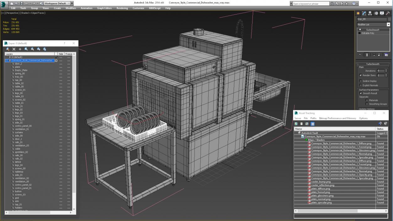 3D Conveyor Style Commercial Dishwasher