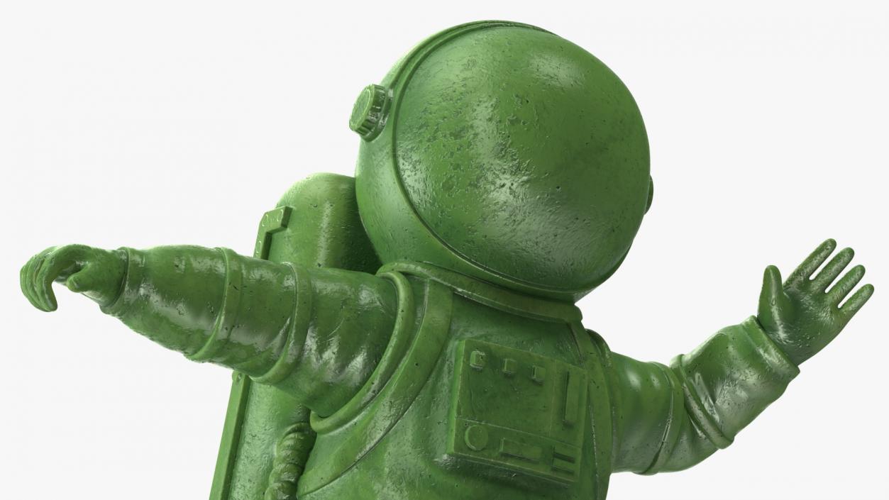 3D model Astronaut Toy Character Green Rigged for Cinema 4D