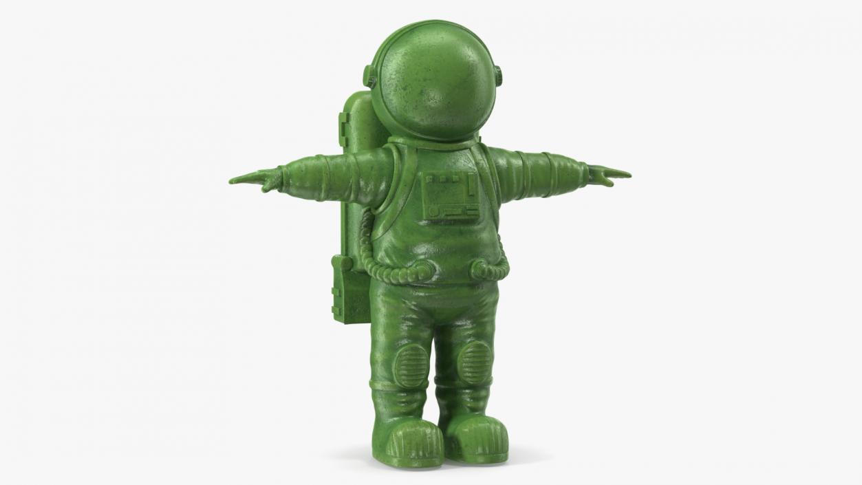 3D model Astronaut Toy Character Green Rigged for Cinema 4D