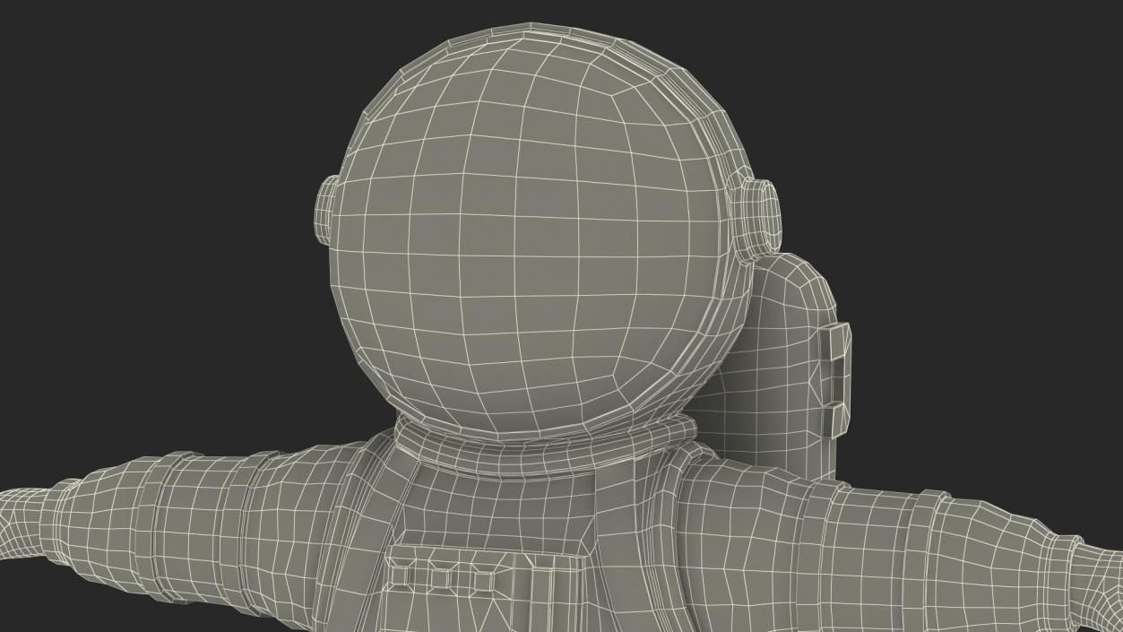 3D model Astronaut Toy Character Green Rigged for Cinema 4D