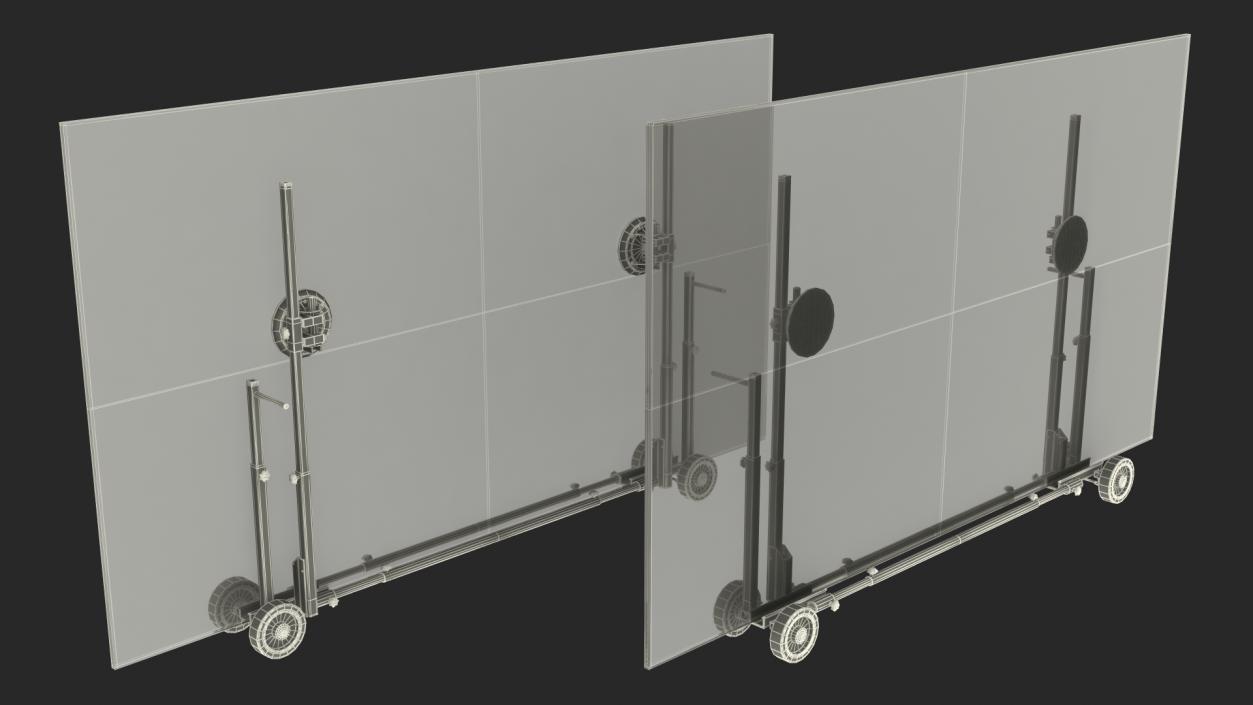 Glass Panel Transport Trolley 3D model