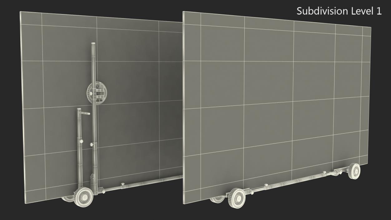 Glass Panel Transport Trolley 3D model