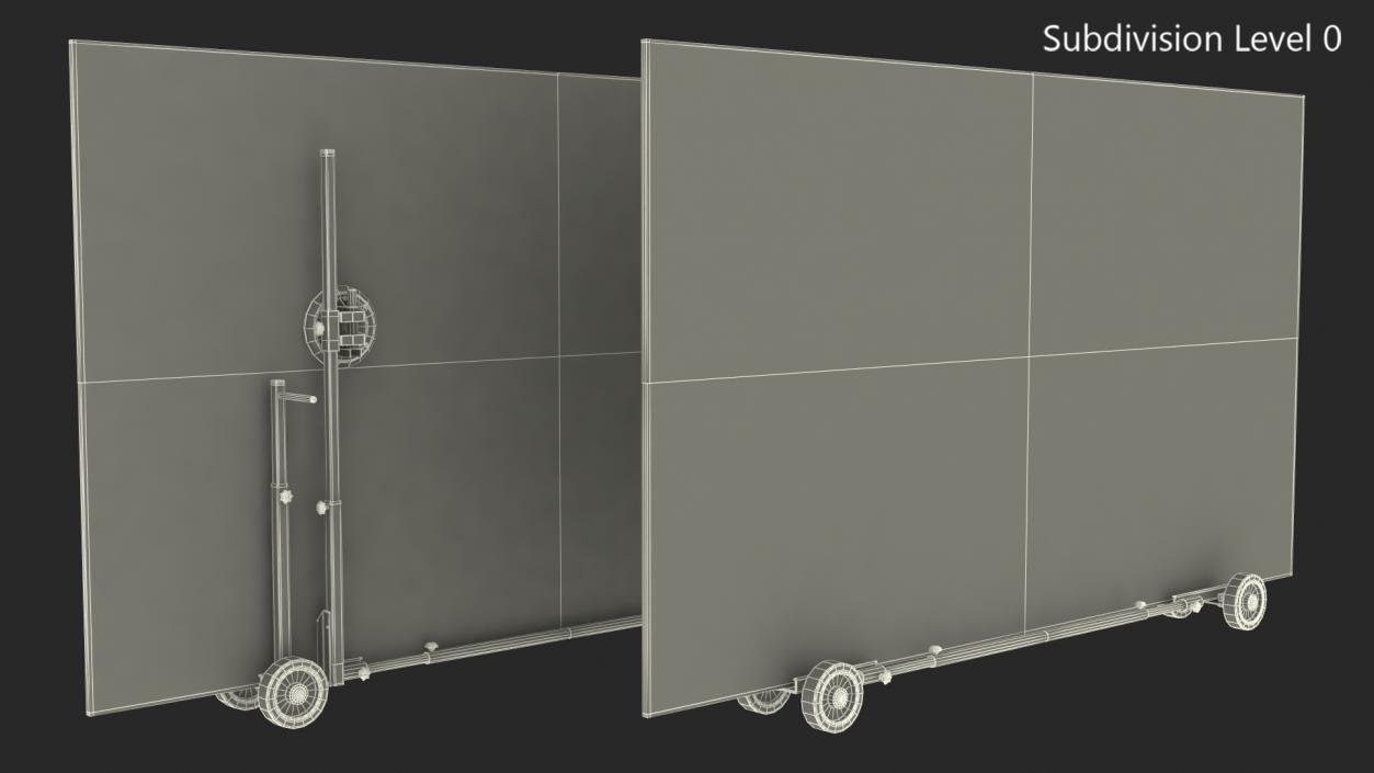 Glass Panel Transport Trolley 3D model