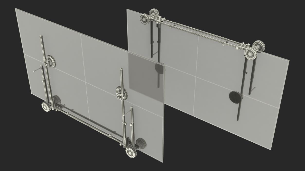 Glass Panel Transport Trolley 3D model