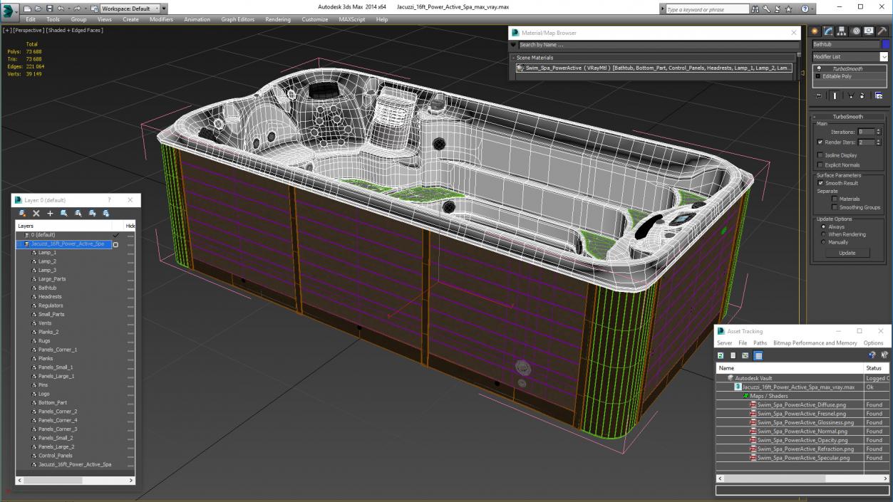 Jacuzzi 16ft Power Active Spa 3D model