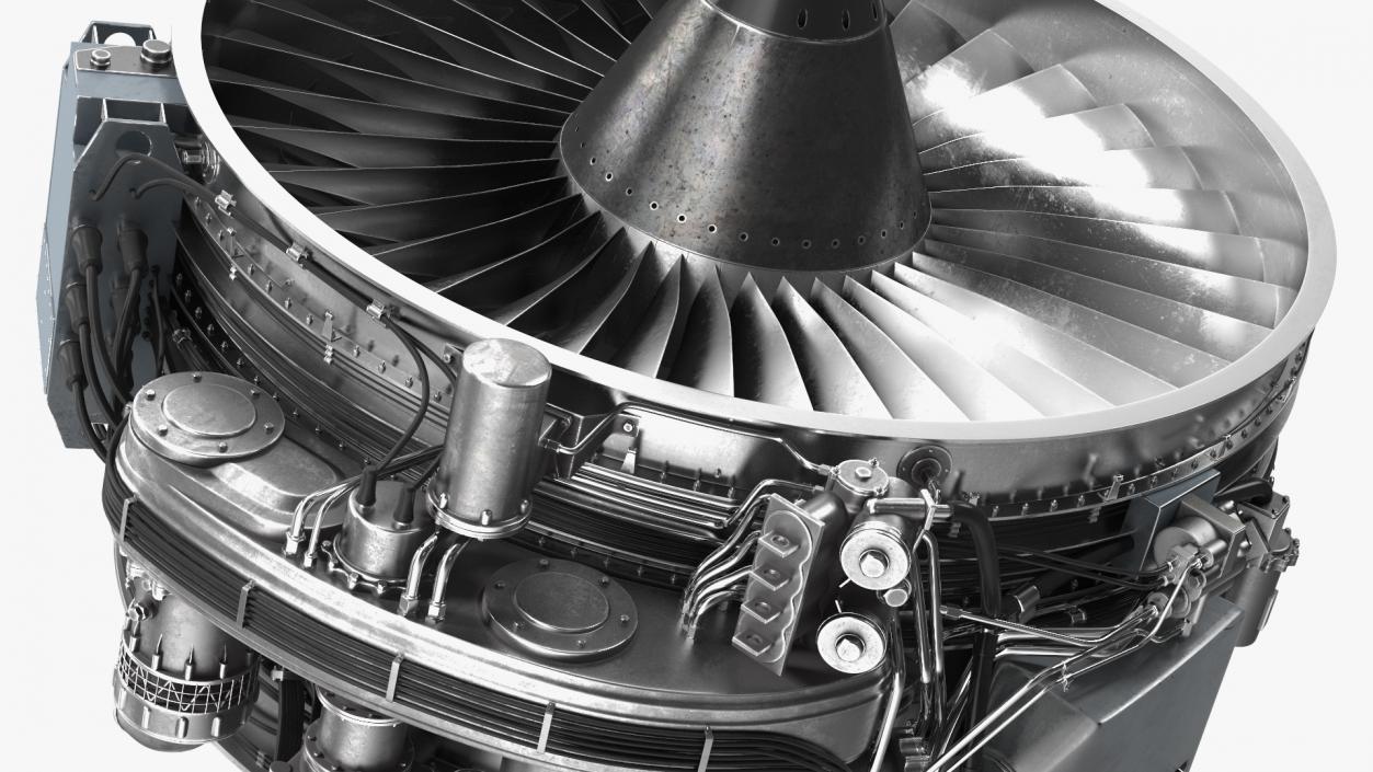 3D Aircraft Turbofan Engine CFM International CFM56 model