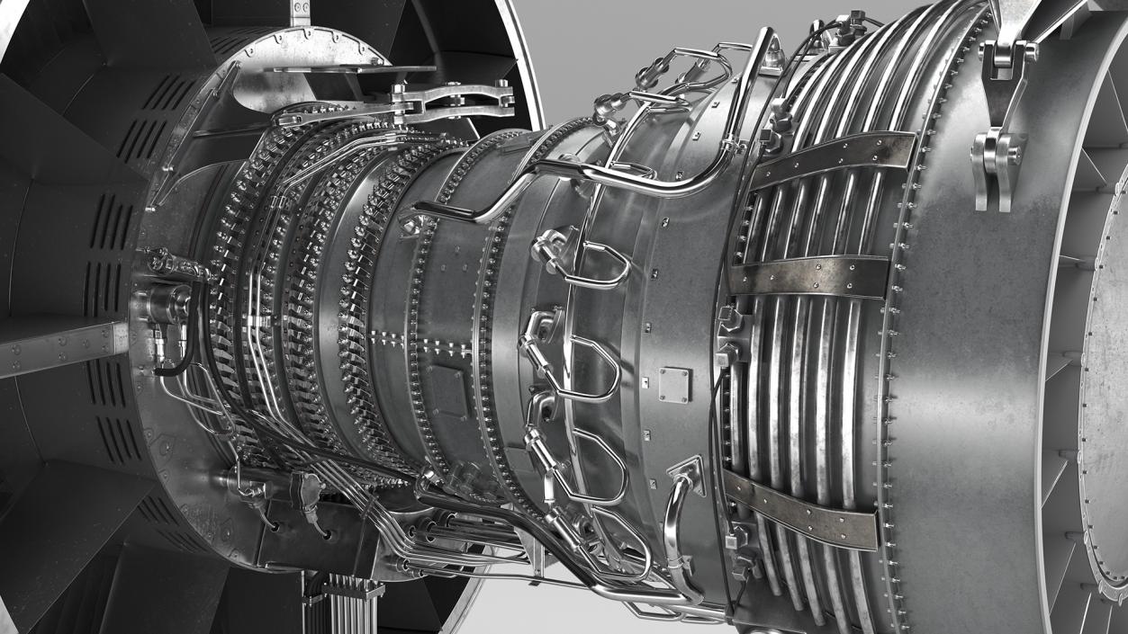 3D Aircraft Turbofan Engine CFM International CFM56 model