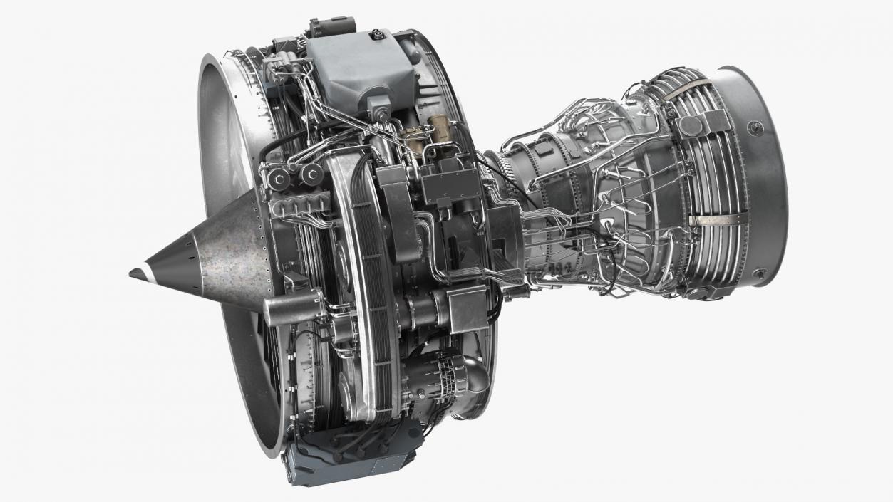 3D Aircraft Turbofan Engine CFM International CFM56 model