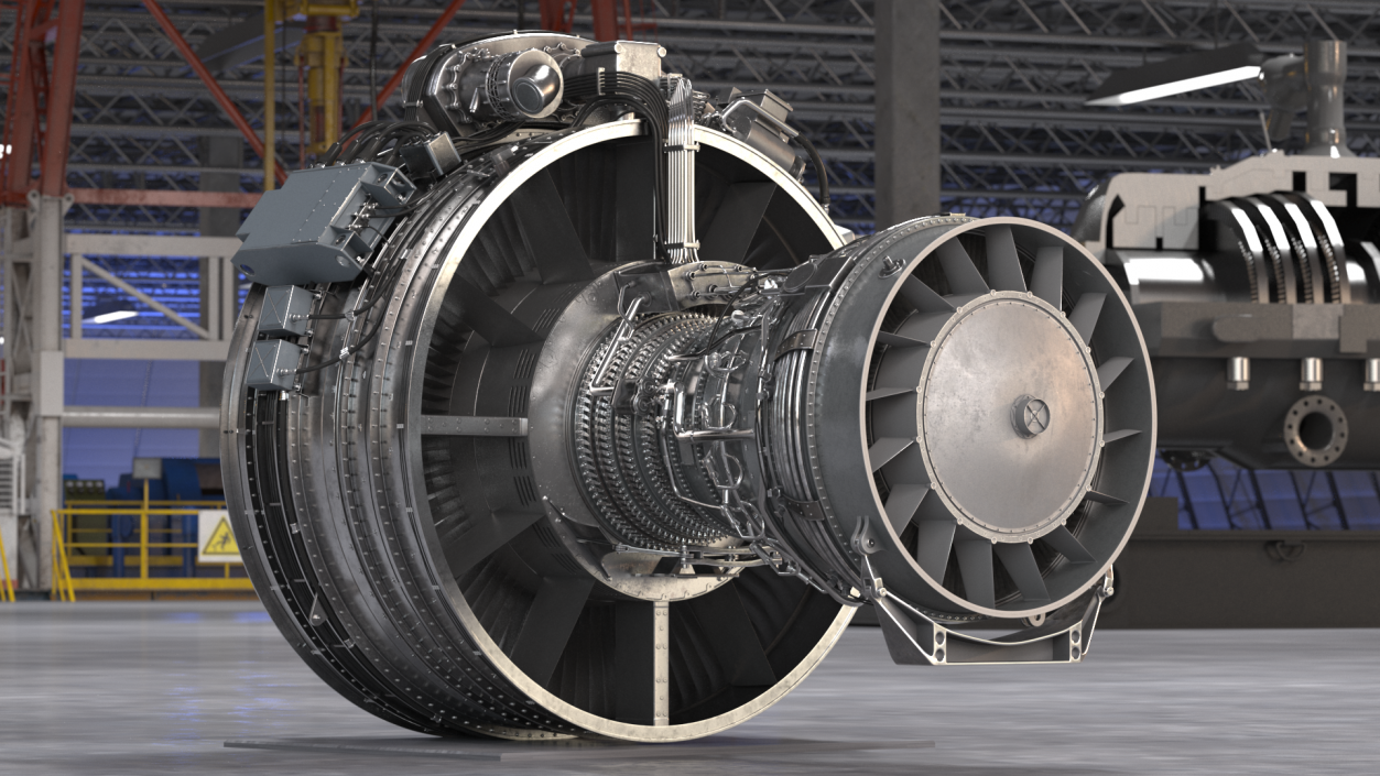 3D Aircraft Turbofan Engine CFM International CFM56 model