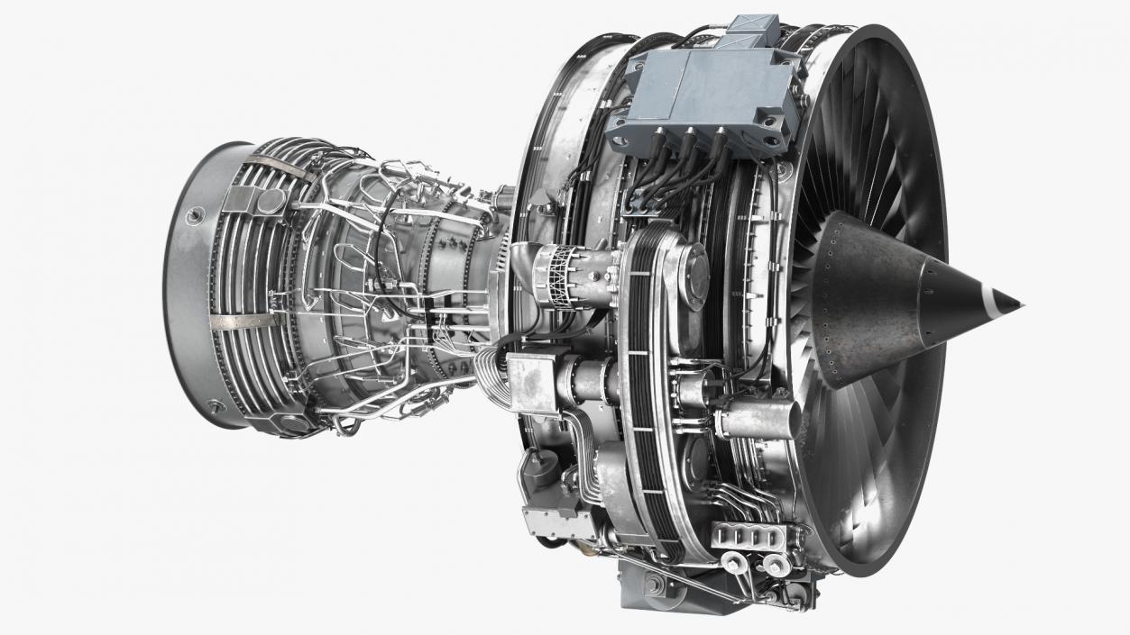 3D Aircraft Turbofan Engine CFM International CFM56 model