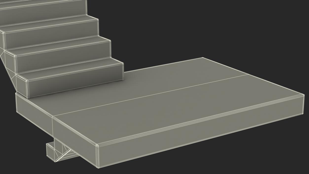 3D Precast Concrete Stairs model