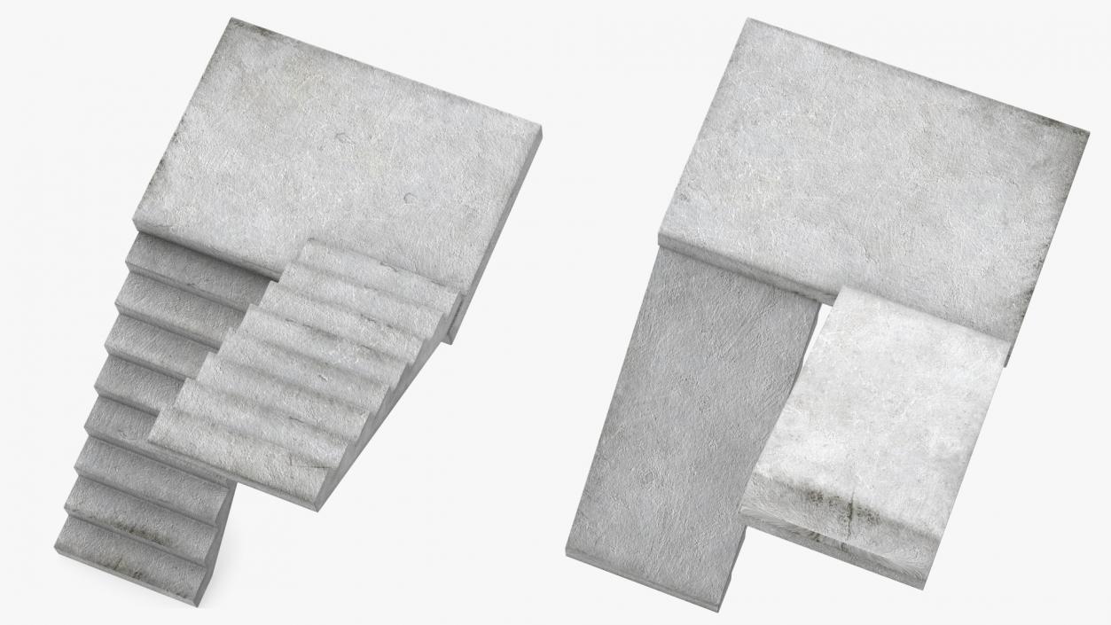 3D Precast Concrete Stairs model