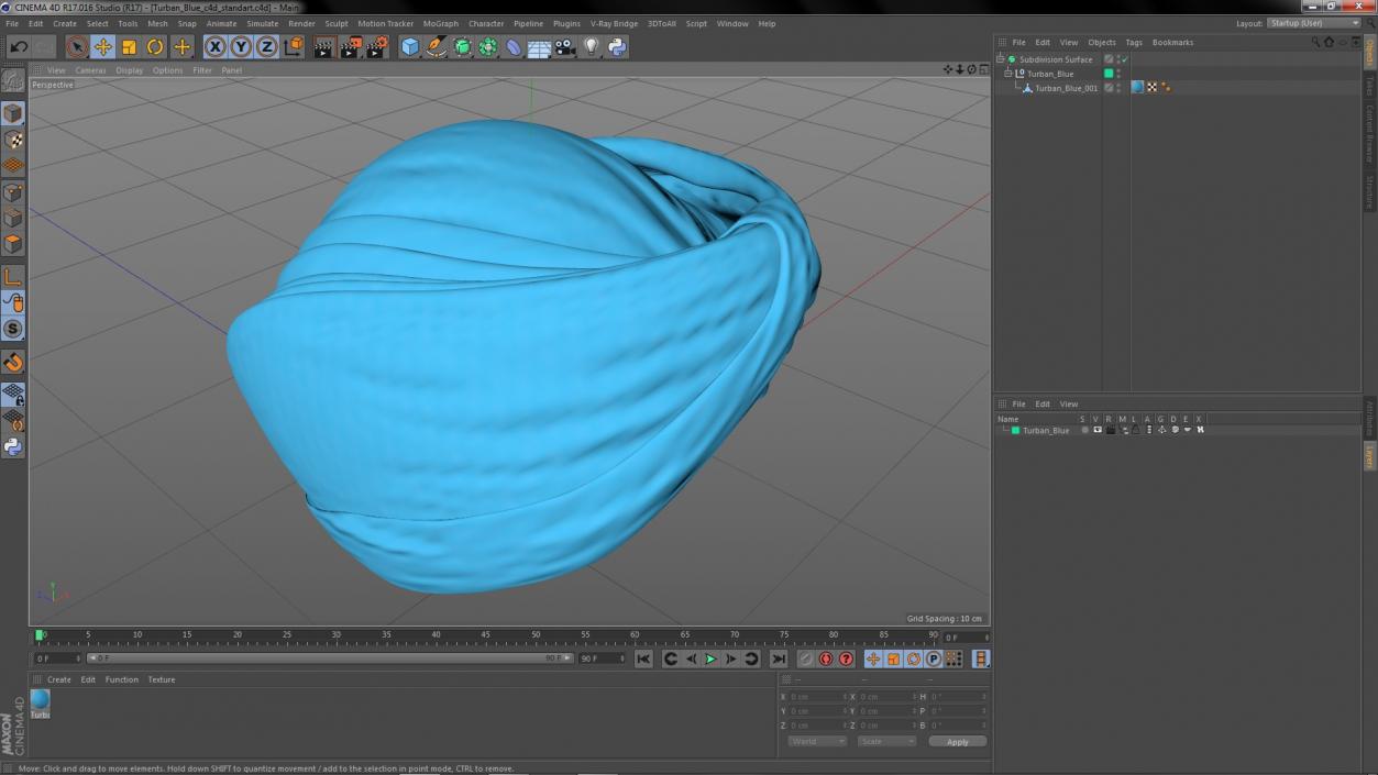 3D Turban Blue