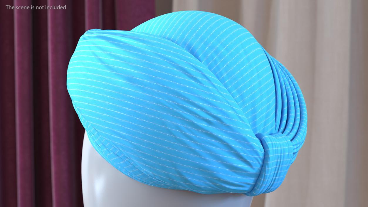 3D Turban Blue