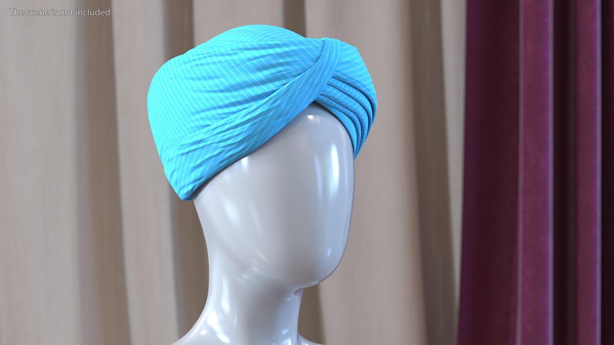 3D Turban Blue